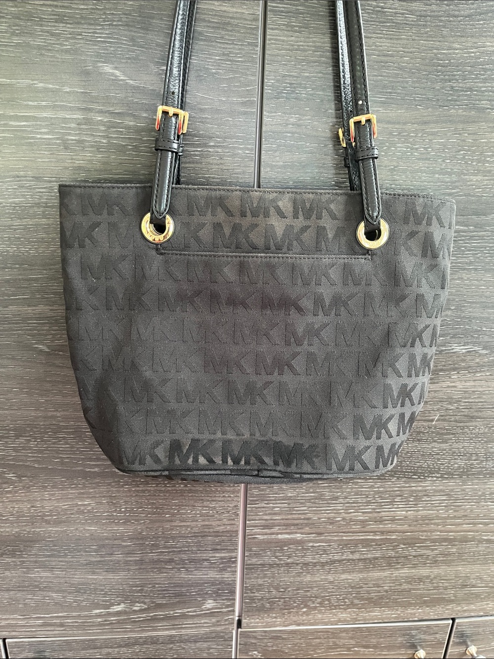 MK Michael Kors Jacquard Black Tote - Picture 8 of 11